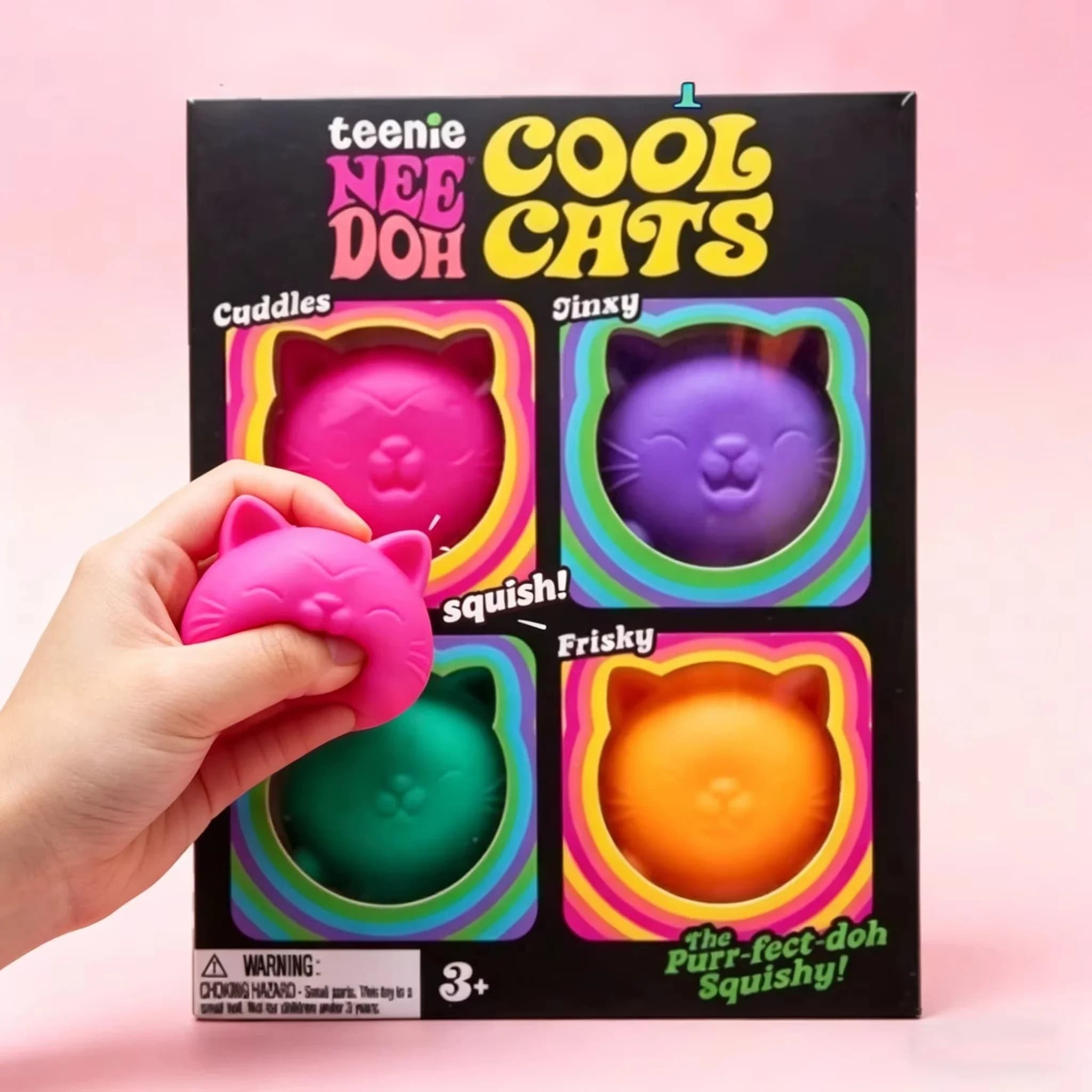 Schylling Cool Cat Squishy Toys Slow Rise Stress Relief Ball Sensory Fidget Toys for Adult Kids Anti-Anxiety Sensory Toys
