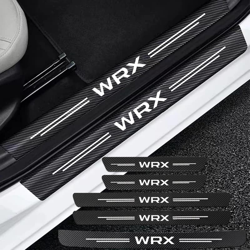 Auto Decalcomanie in fibra di carbonio Adesivi Soglia porta auto Scuff per accessori Subaru Wrx Sti