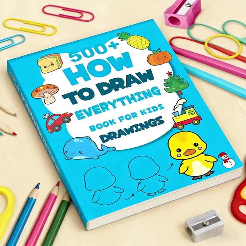 How to Draw Step-By-Step Book, Learning Guide, Fun and Easy-To-Follow Designs, Stimulates Creativity, Rich in Themes Including Animals, Musical Instruments, Etc., Educational Art Book, Easy to Read, Teaching Content