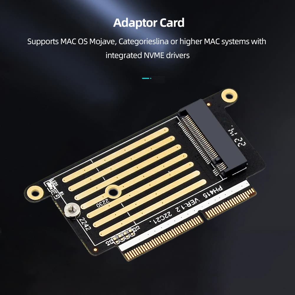 Adattatore SSD NVMe M2 M Key Plug and Play, Scheda di Conversione SSD per Aggiornamento SSD 2230/2242 per MACBOOK PRO 2016/2017 A1708