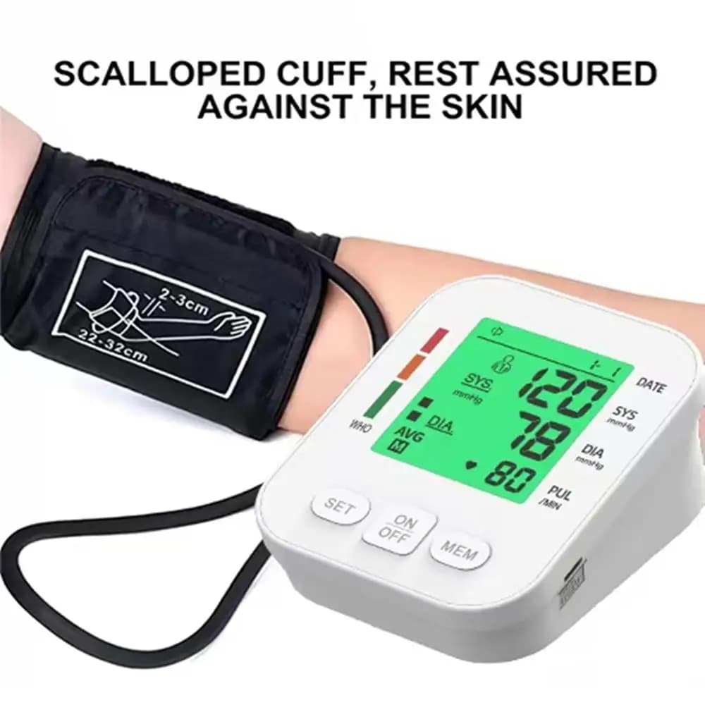 Ossimetro da Dito e Misuratore di Pressione Sanguigna da Braccio per Uso Domestico, Tonometro Automatico Digitale, Misuratore di Frequenza Cardiaca e Pulsazioni Paragonabile ad Omron