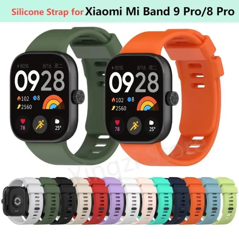 Official Silicone Strap for Xiaomi Mi Band 9 Pro Watch Bracelet for Mi Band10 Pro/8 Pro/Redmi Watch6 5 4 WristBand Accessories
