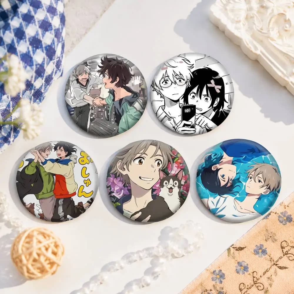 LEtranger Series 75x75 25x25 Mm Cartoon Round Brooches On Backpack Shirt Accessories Jewelry Badge Gift For Friends