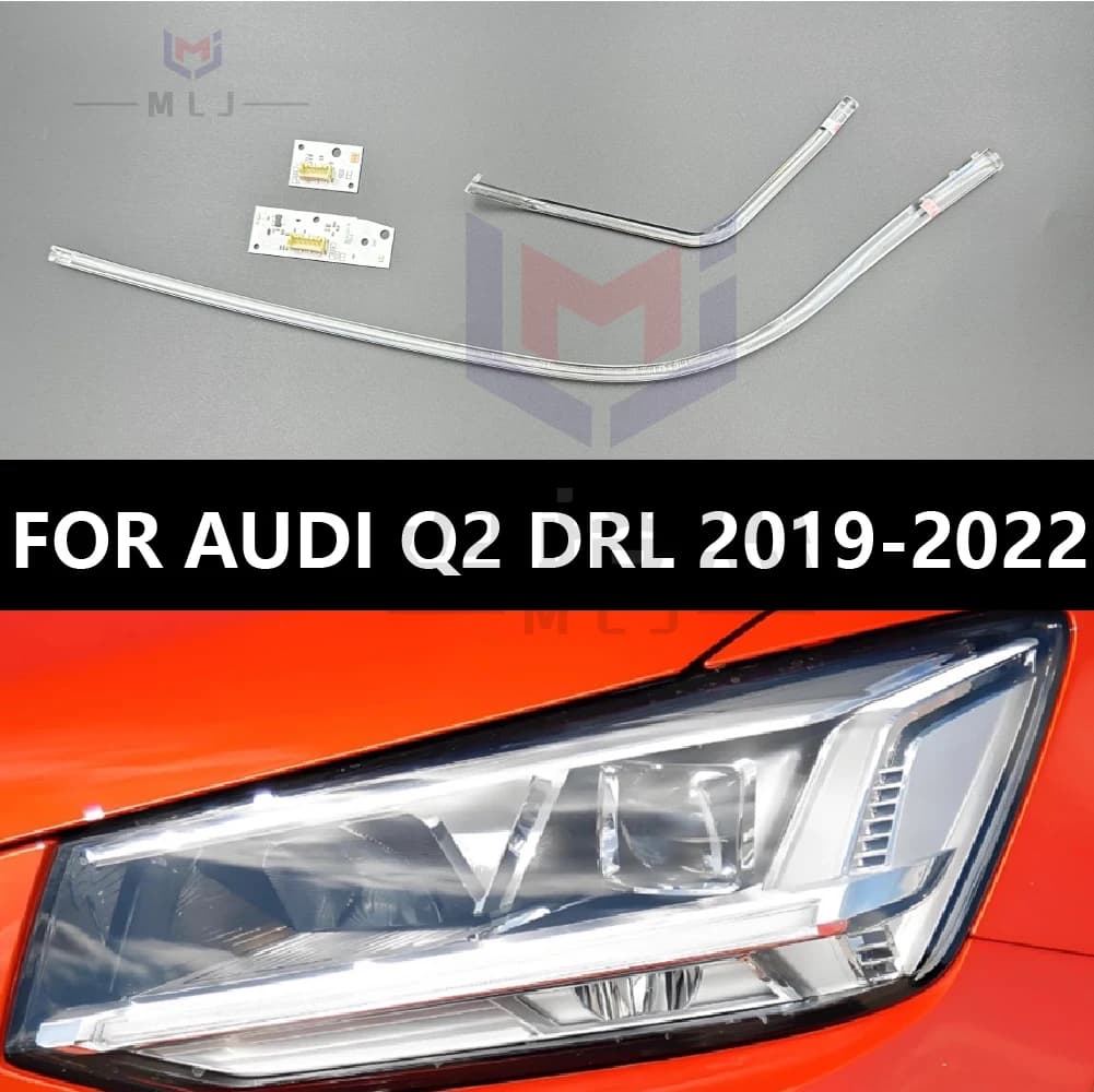 Per Audi Q2 2019 2020 2021 2022 DRL Tubo di Striscia Luce Piastra Guida LED Faro Bar Accessori Auto Luce di Marcia diurna