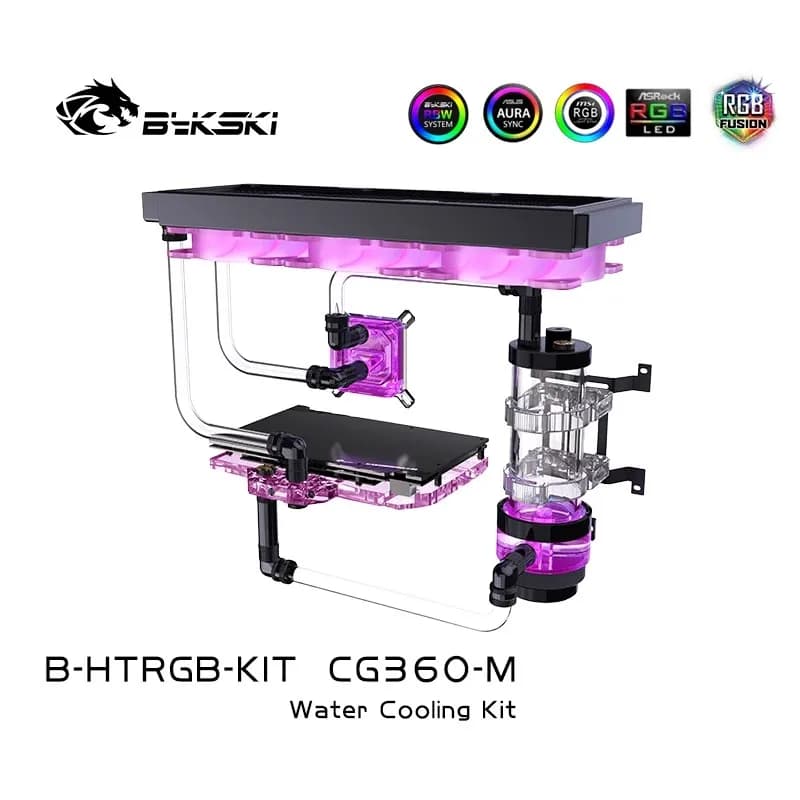 Bykski Liquid Cooler Kit for INTEL AMD CPU / Video Card Hard Tube Cooling / Rigd Tube cooling Bundle 360mm / AURA RGB Support