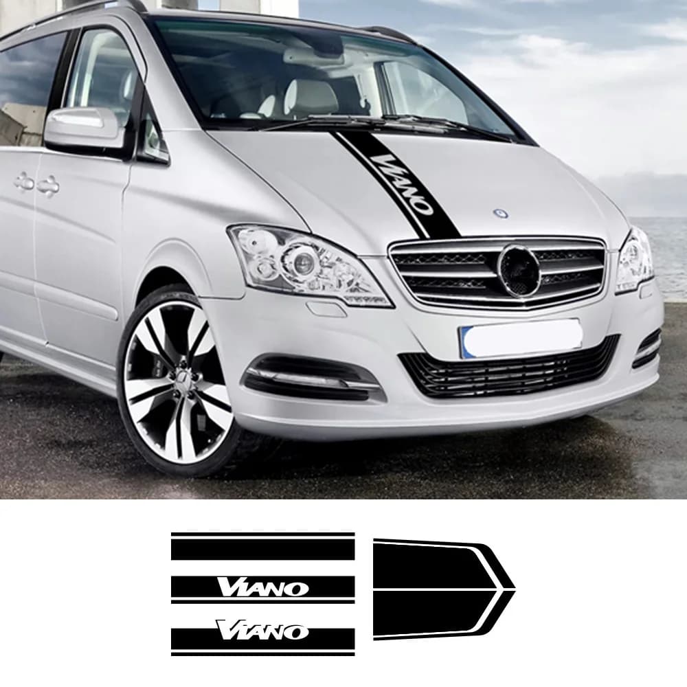 Car Hood Cover Engine Vinyl Stickers For Mercedes Benz Viano W639 Tuning Accessories Exterior Decor Camper Van Decal