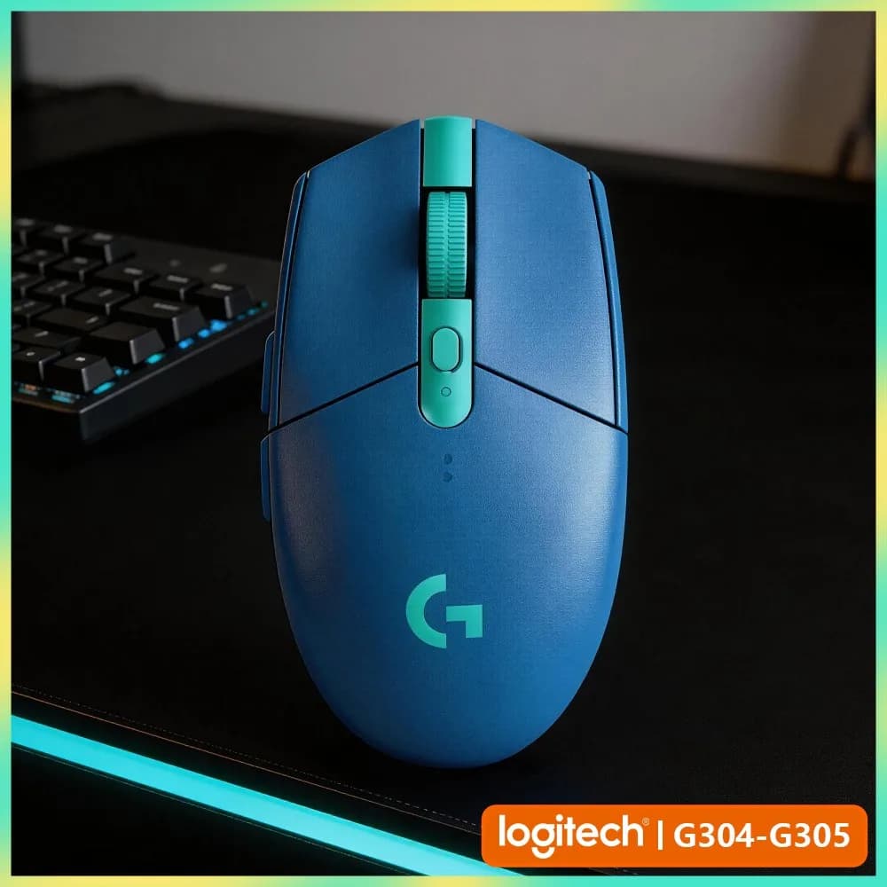 Logitech G305 Wireless LIGHTSPEED Mouse, 12000 DPI HERO Sensor, 6 Buttons, 250H Battery, 99G, Competitive PC Mac Gaming