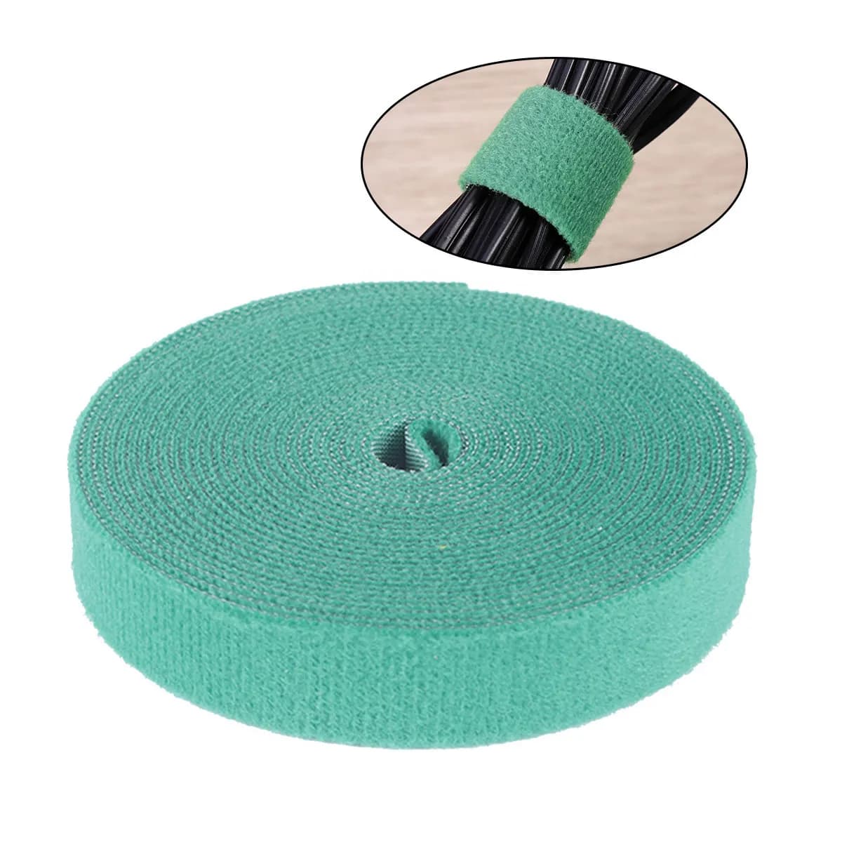 10 Yard Flowers Ties Hook and Loop Nylon Straps Adjustable Reusable for Plants Garden Trees Cables Speaker Computer Cable