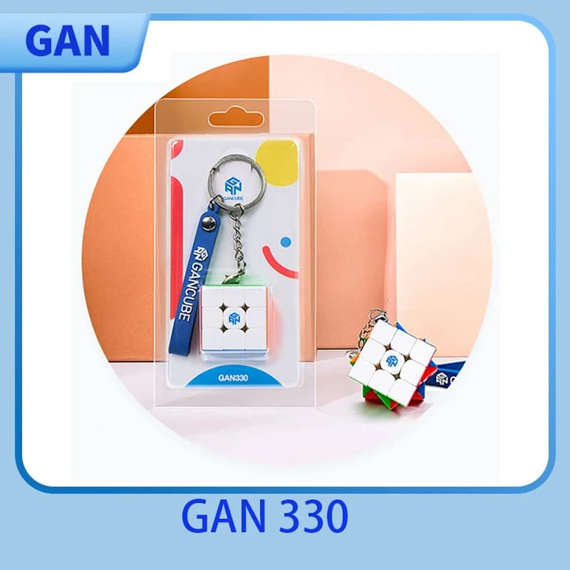 GAN 330 portachiavi cubo Gan330 Mini portachiavi Magic Speed Gan 3X3 cubo Stickerless Gans Puzzle Pocket Cube Fidget giocattoli