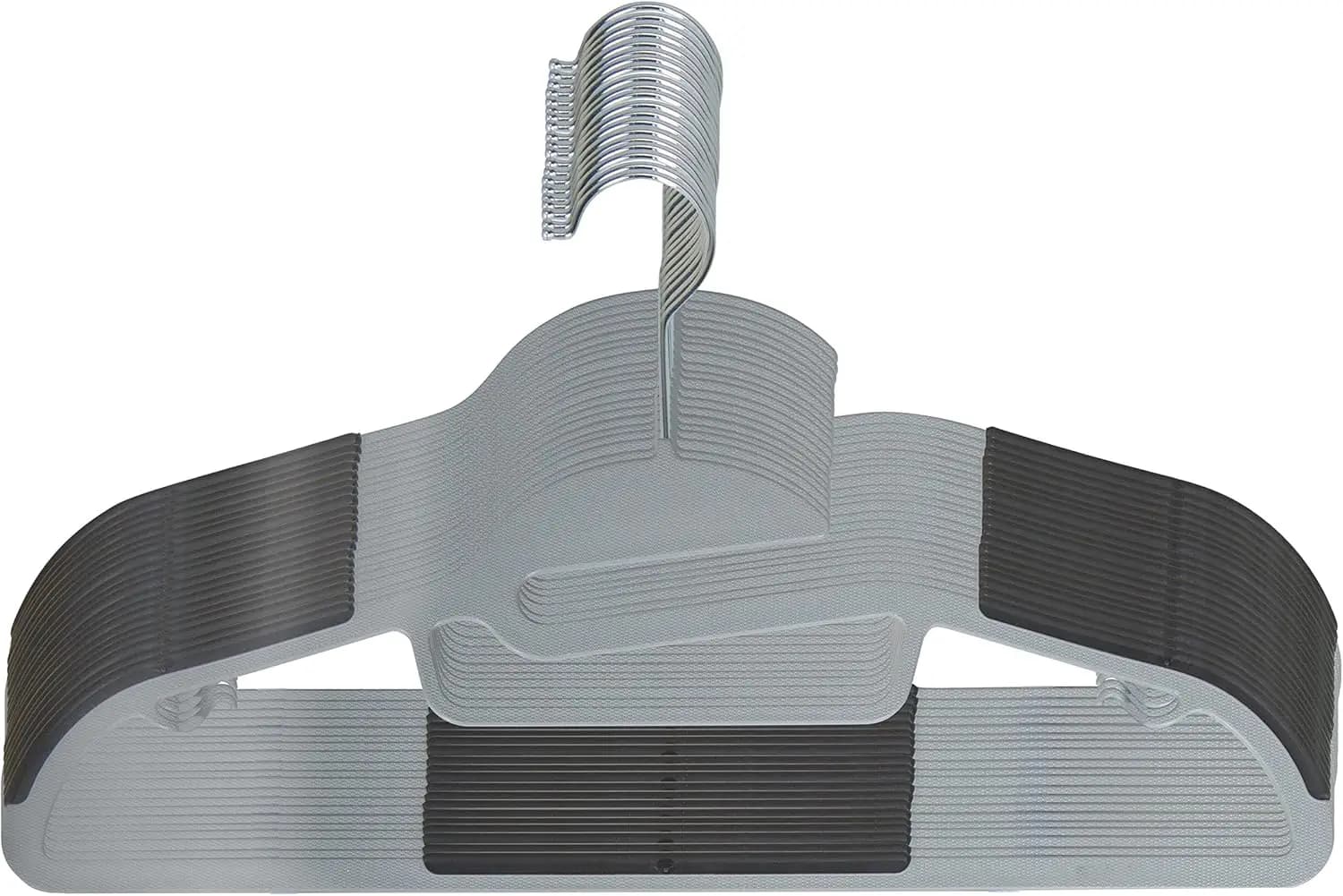 S-shaped ultra-thin hanger set: anti-slip design for belts, scarves, ties and canoes | Organizer for Light Grey Wardrobe