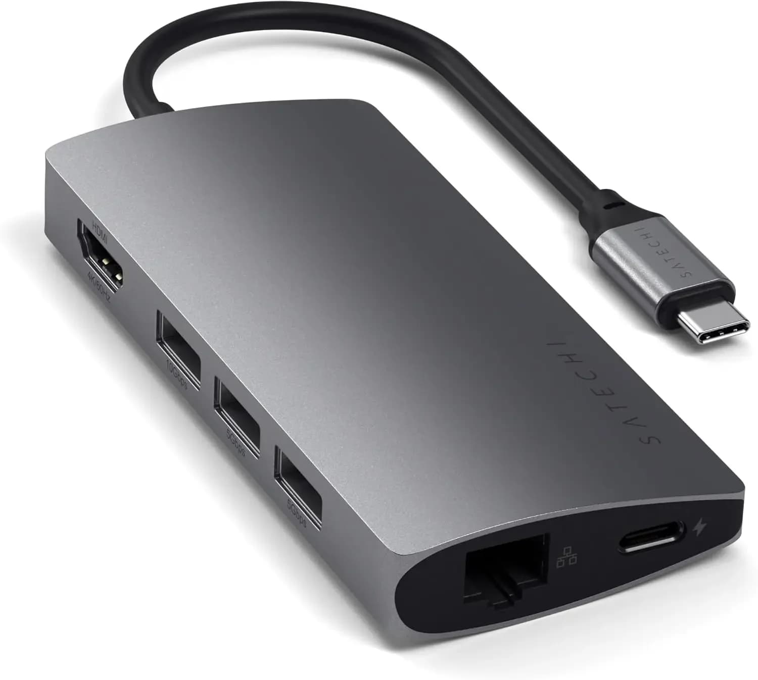 Hub USB-C 8-in-1 con HDMI 4K, Ricarica PD 115W, Ethernet, Lettori di Schede per Laptop e Tablet