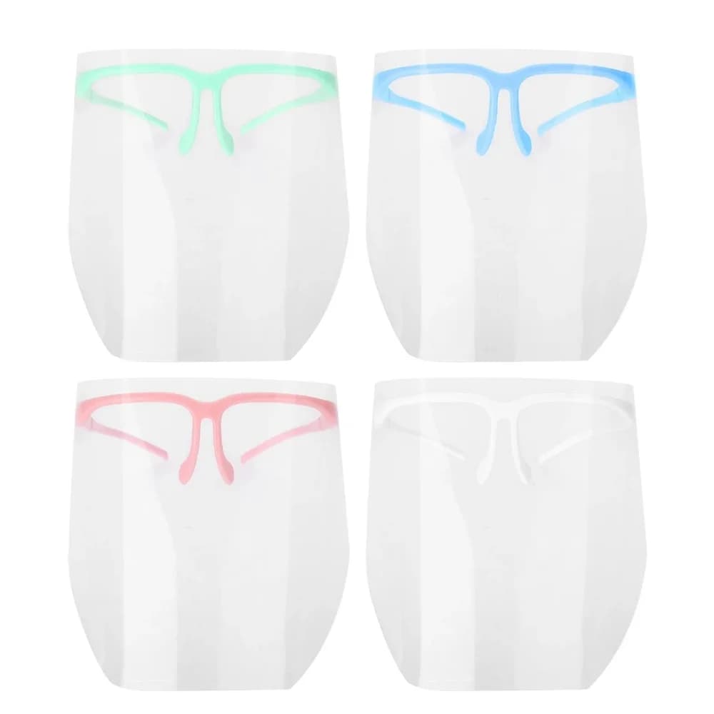 Dental Face Shield Adjustable Anti-Fog Visor Splashproof Full Coverage Lightweight PPE 1 Frame+ 10Pcs Films Visors Masks