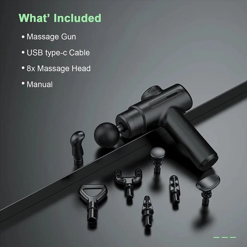 For body, rear arm, sport, fitness, massage gun, 8 heads, electric machine for deep tissue facial relaxation, for body back arm muscles