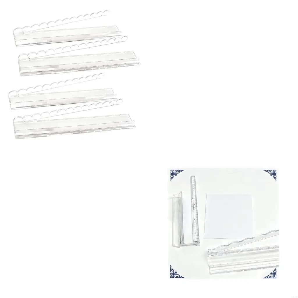 XXFE Clear Acrylic Tile 4pcs for Mahjong Tile Tabletop Use and Game Play
