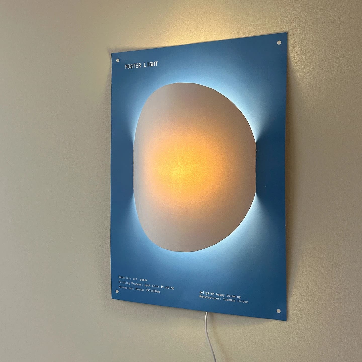 Illustrazione Poster Luce notturna Camera da letto Soggiorno Divano Angolo Scrivania Atmosfera 2025 Nuova lampada da parete popolare