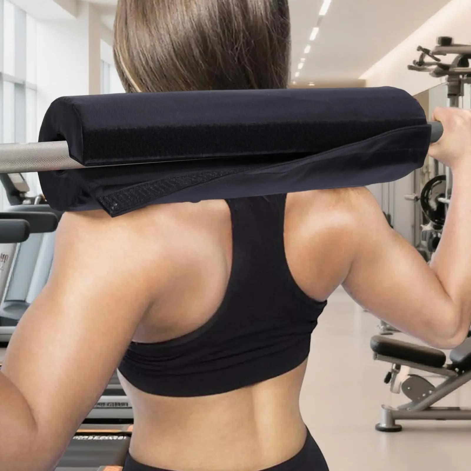 Standard Barbell Cushion Pillow - Anti-Slip Foam Sponge Reduce shoulder neck pressure for Protect the neck shoulders back