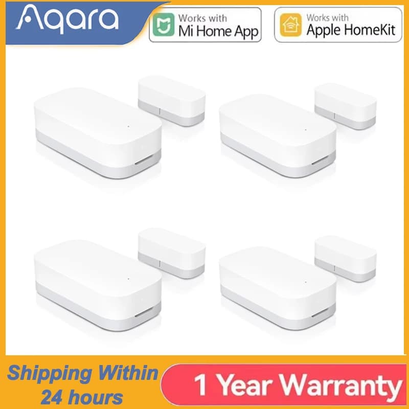 Edizione globale Aqara Sensore per porte e finestre Zigbee Connessione wireless Allarme Mini sensore per porte intelligente Funziona con Xiao Mi Home HomeKit