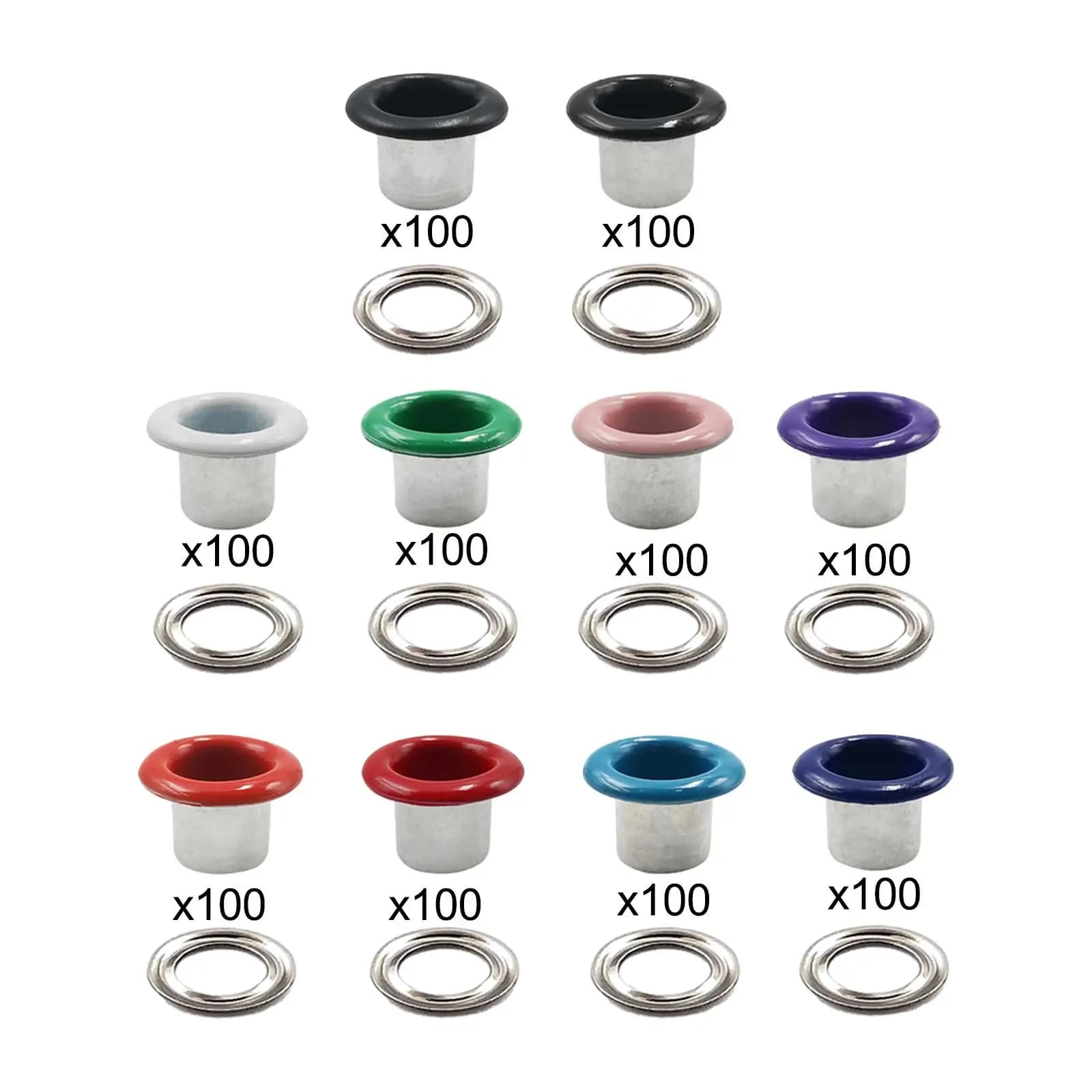 100 Count Eyelet Grommet Tool Set Round Design for Scrapbooking And Clothing