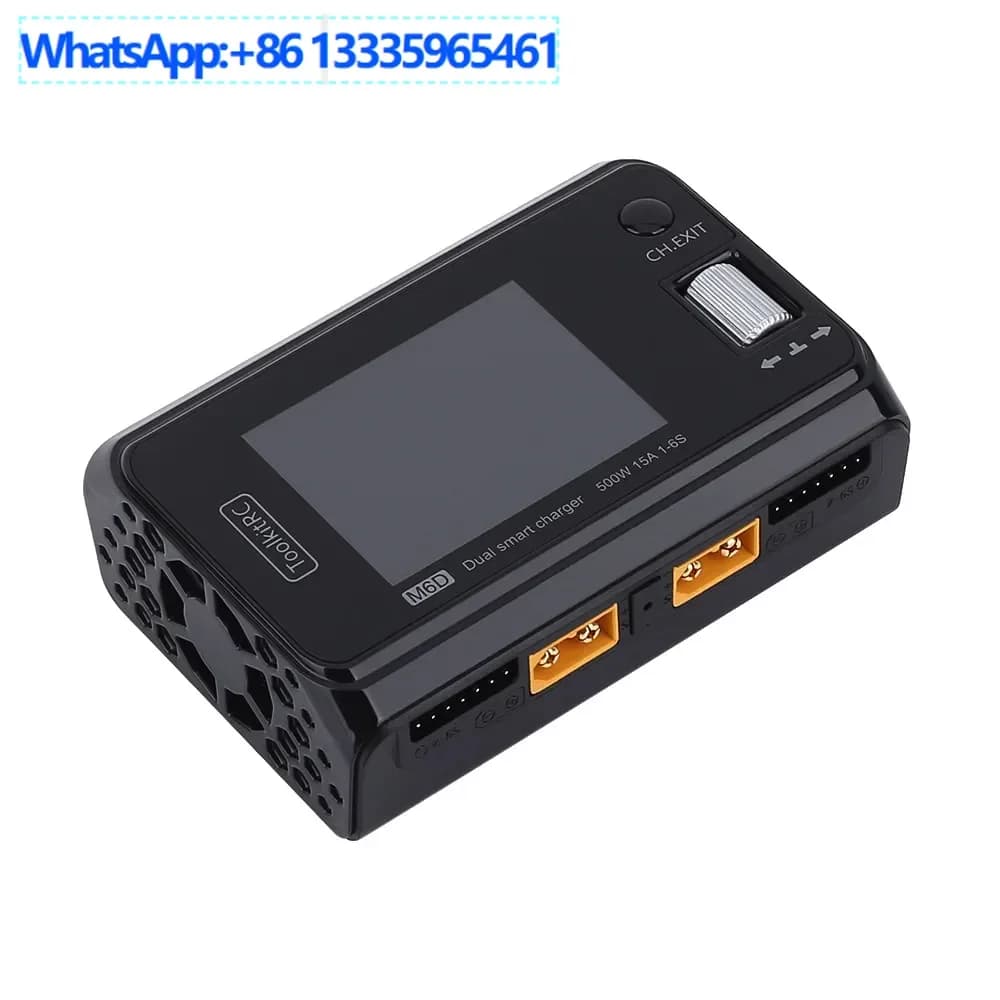 ToolkitRC M6D charger 15A 1-6S dual-channel simultaneous output, synchronous 500W asynchronous 250W