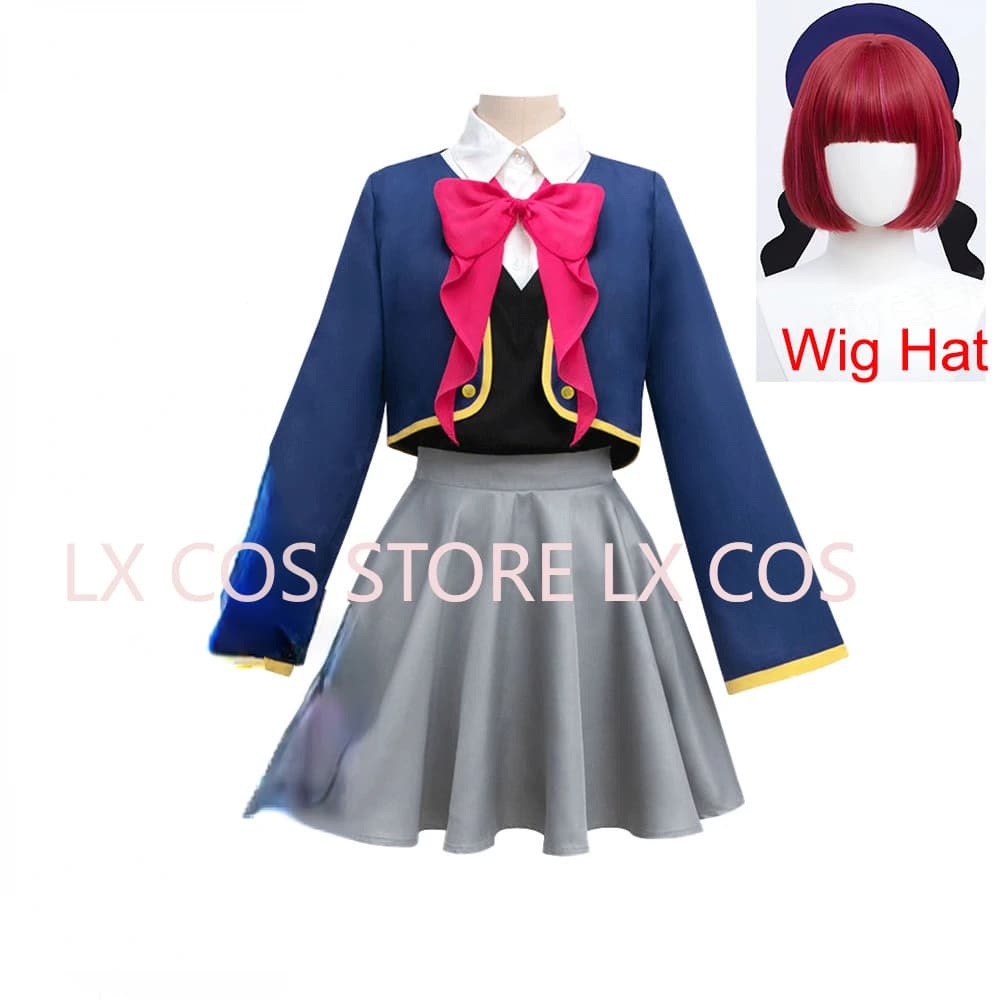 Anime Kana Arima Costume Cosplay Parrucca Giacca Gonne Uniforme Vestito B-Komachi Aqua Ruby Festa di Halloween per le donne