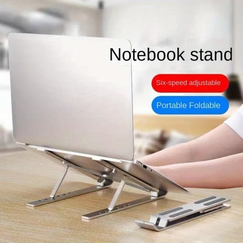 Supporto per laptop da 1 pezzo, staffa di sollevamento per dissipazione del calore, staffa piatta di stoccaggio portatile pieghevole in plastica