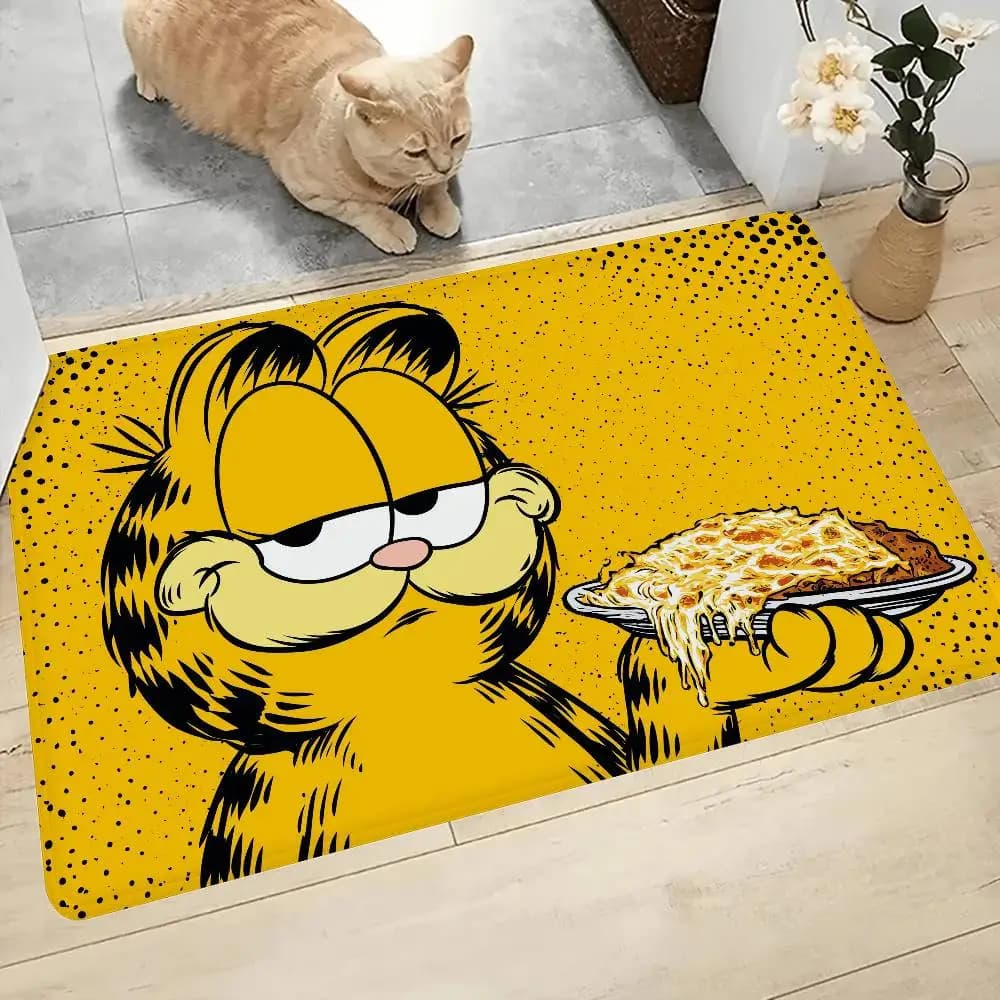 Cute Anime G-Garfields Gatto Tappetino Rettangolo antiscivolo Casa Morbido Badmat Porta d'ingresso Tappetino per interni ed esterni Tappetino per decorazioni per hotel