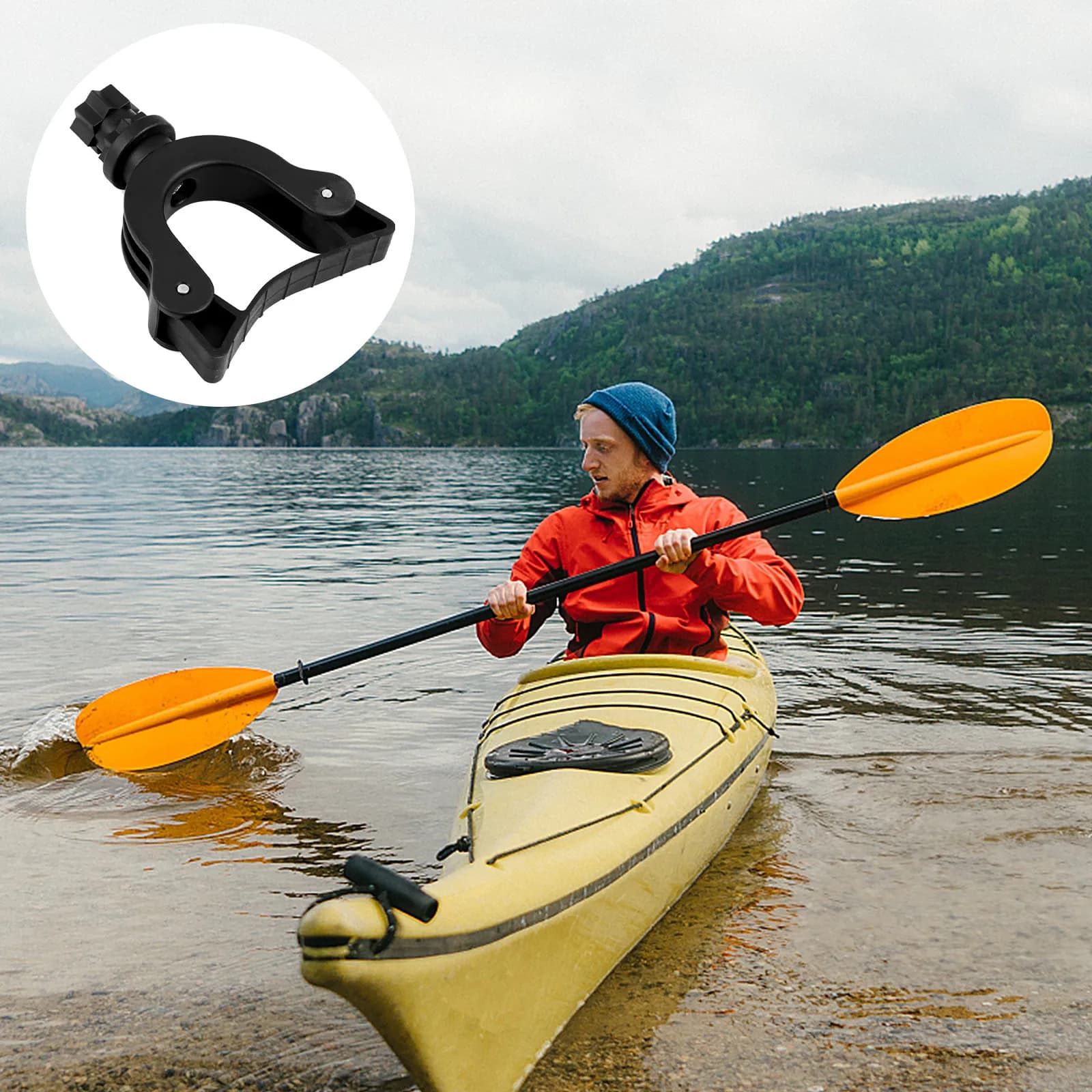 Supporto per Pagaia da Kayak in Poliuretano e Nylon Resistente, Accessorio per Canoa