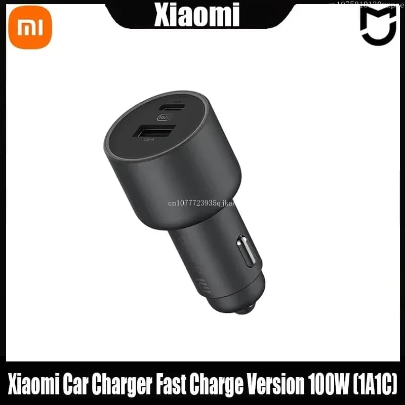 Caricabatterie per Auto Xiaomi (MI) Versione a Ricarica Rapida 1A1C 100W, Caricatore Intelligente per Telefoni Cellulari in Auto