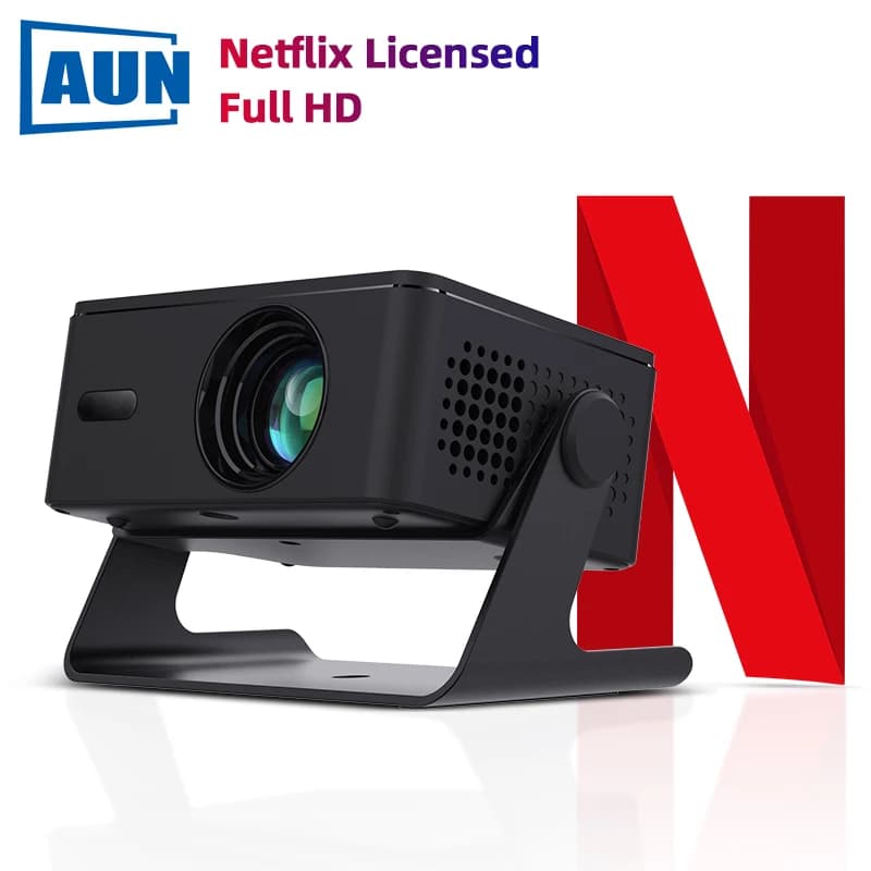 Proiettore Full HD MINI AUN A32D Linux Netflix Aggiornamento online 1080P Smart Cinema Home Theater Videoproiettore portatile 3D WIFI