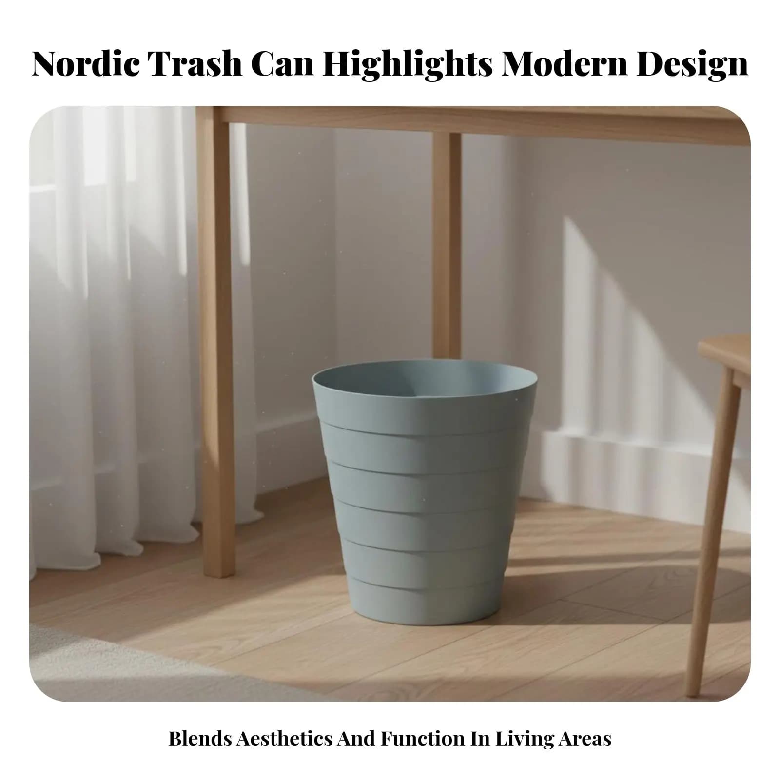 Cestino per Rifiuti Semplice Stile Nordico Senza Coperchio, Contenitore per Carta Senza Coperchio, Cestino Moderno Rotondo in Plastica Ampio