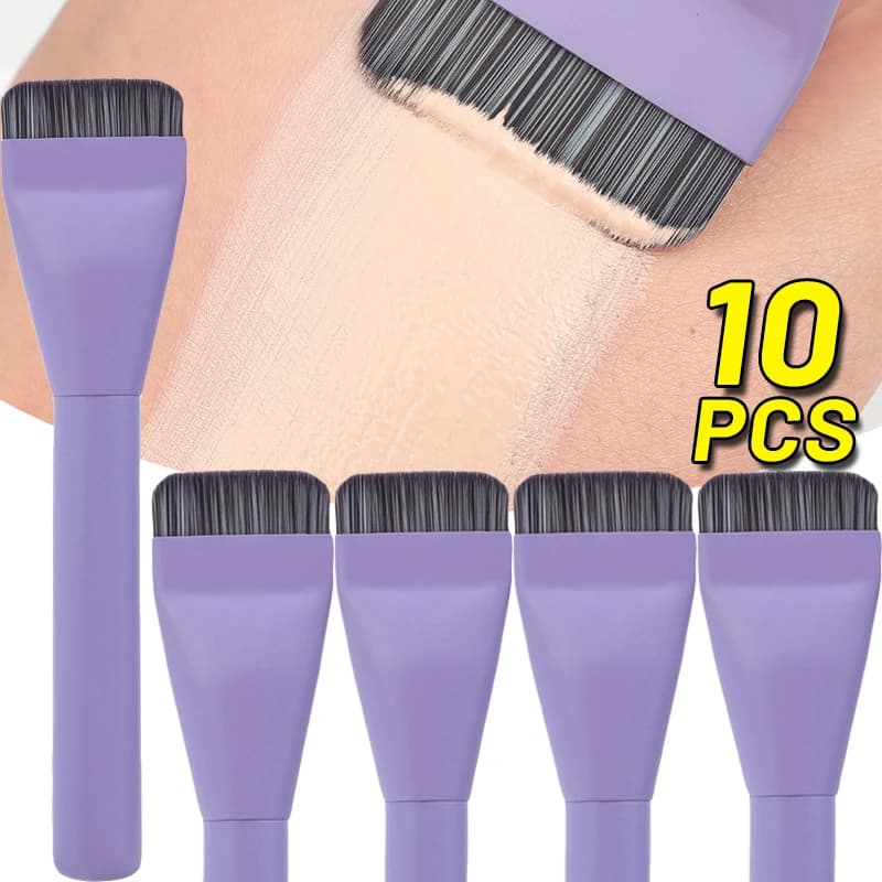 Ultra slim foundation brushes for flat head sided face contour foundation tools for hair makeup soft brushes for light makeup to a line