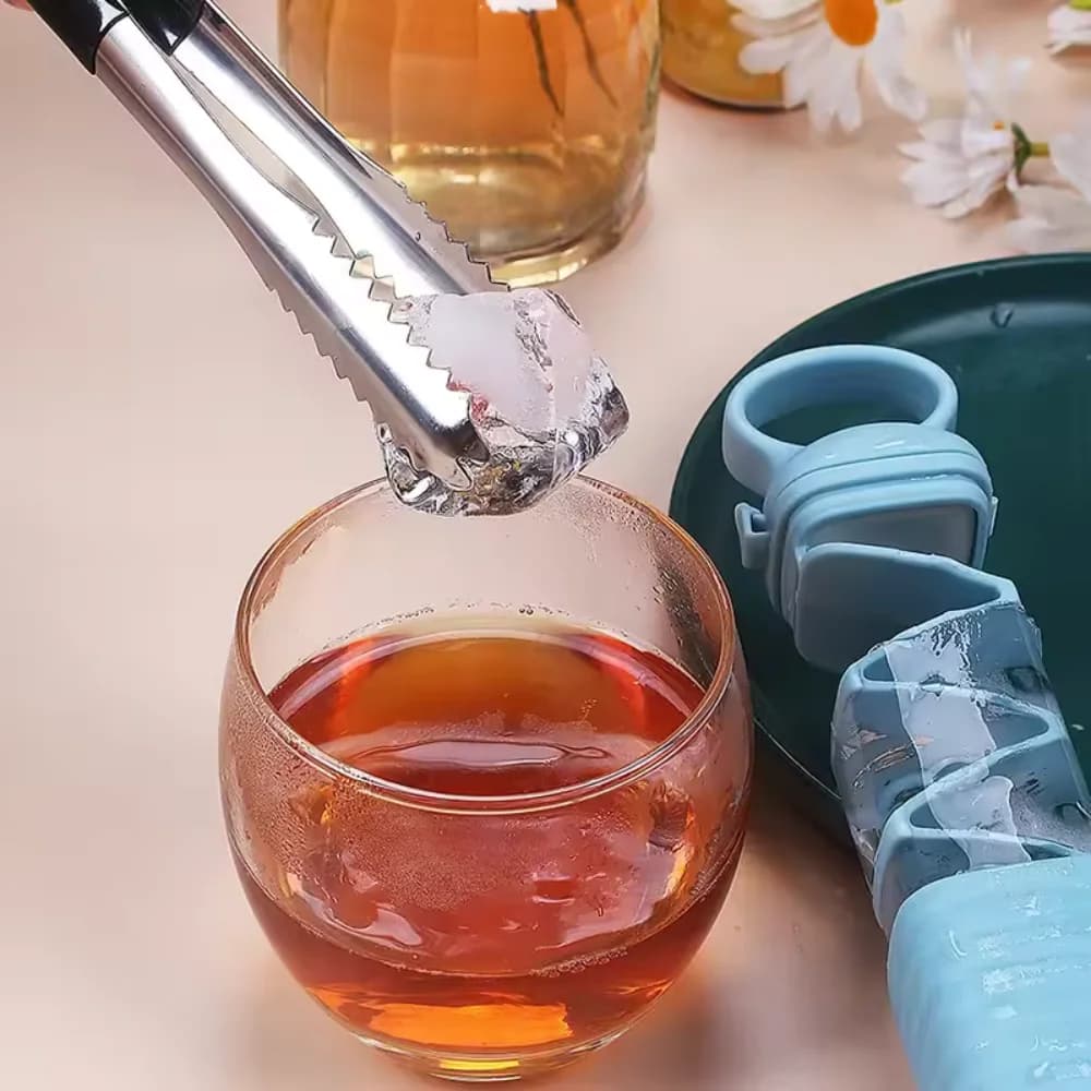 Vassoio per cubetti di ghiaccio pieghevole, portatile, stampo per ghiaccio in plastica a facile rilascio, per cucina, viaggi, bevande e cocktail