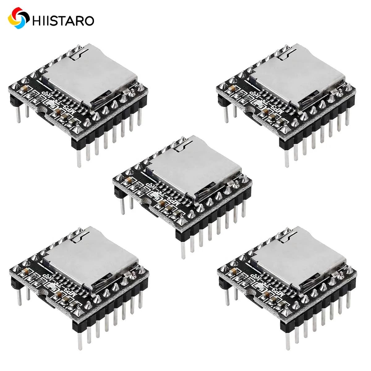 Modulo di sviluppo per mini lettore MP3 open source da 5 pezzi compatibile con ARDUINO DFPLAYER