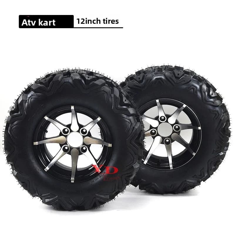 ATV Beach Car Off-Road Car Go-Kart Ruota in lega di alluminio da 12 pollici 25x 8-14,5 pollici X 10-12 pollici Pneumatico sottovuoto