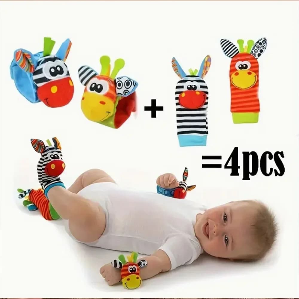 Baby Rattle 0-12 Months, Infant Rattle Socks Toys, Soft Newborn Sensory Toys,Infant Wrist Rattles for Babies Baby Gift