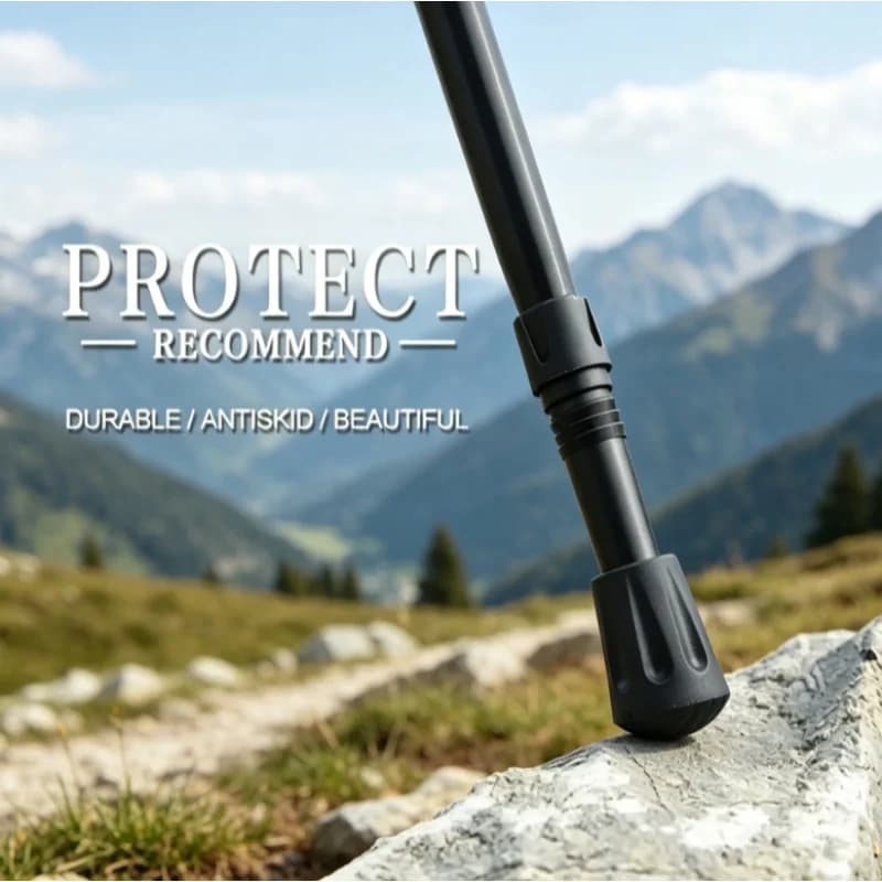 1/5/10Pcs Anti-Slip Rubber Walking Stick Tips Wear Resistant Trekking Pole Protector Outdoor Hiking Accessories