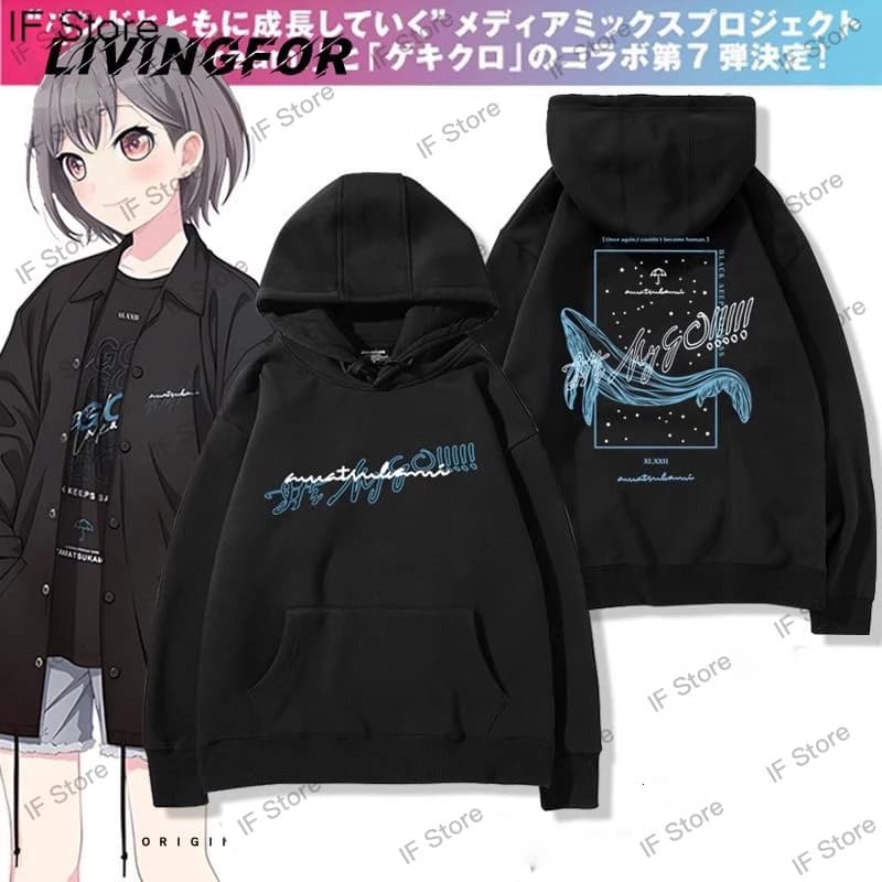 Anime giapponese BanG Sogno! Felpe con cappuccio It's MyGO Felpe cosplay vestiti y2k Uomo Donna felpa con cappuccio Harajuku Felpe con cappuccio per ragazzo e ragazza