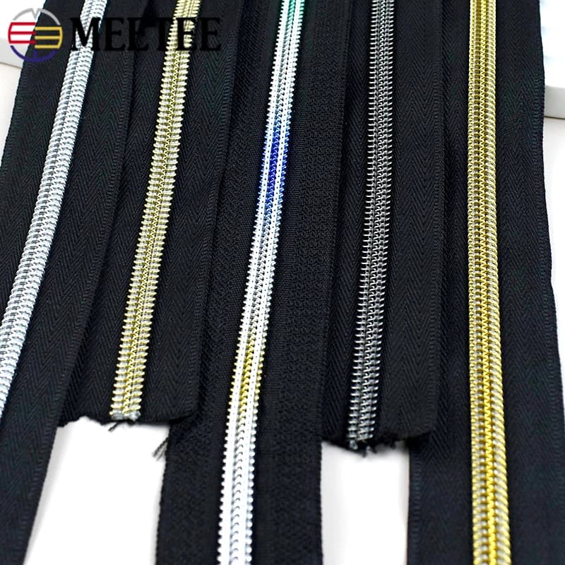 Cerniera in nylon da 5/10/20M 3 # 5 # Rotolo di Cerniere in Plastica per Cucito, Cerniere Continue al Metro, Kit di Riparazione per Borse, Accessori Fai-da-Te