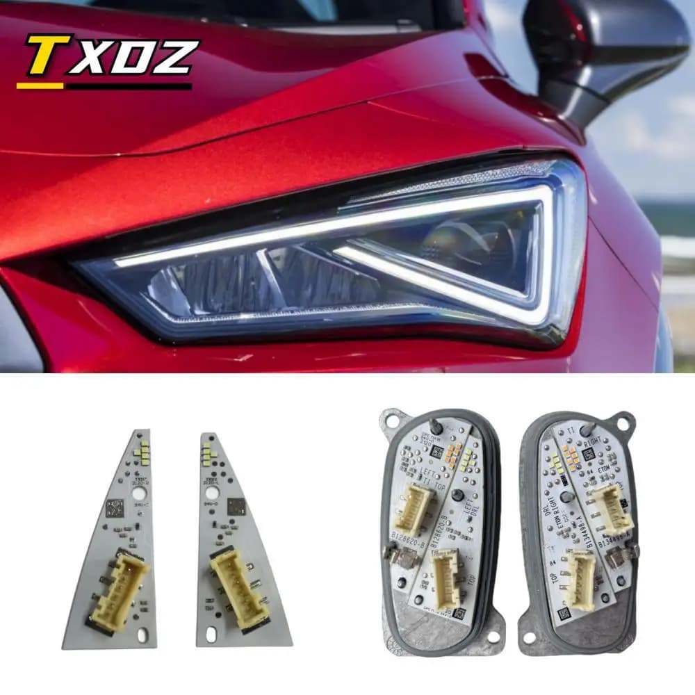 TXDZ New White DRL Boards B134498-A For SEAT Leon Formentor Cupra LED Headlight 5FJ941475 Daytime Running Light Module 5FJ941476