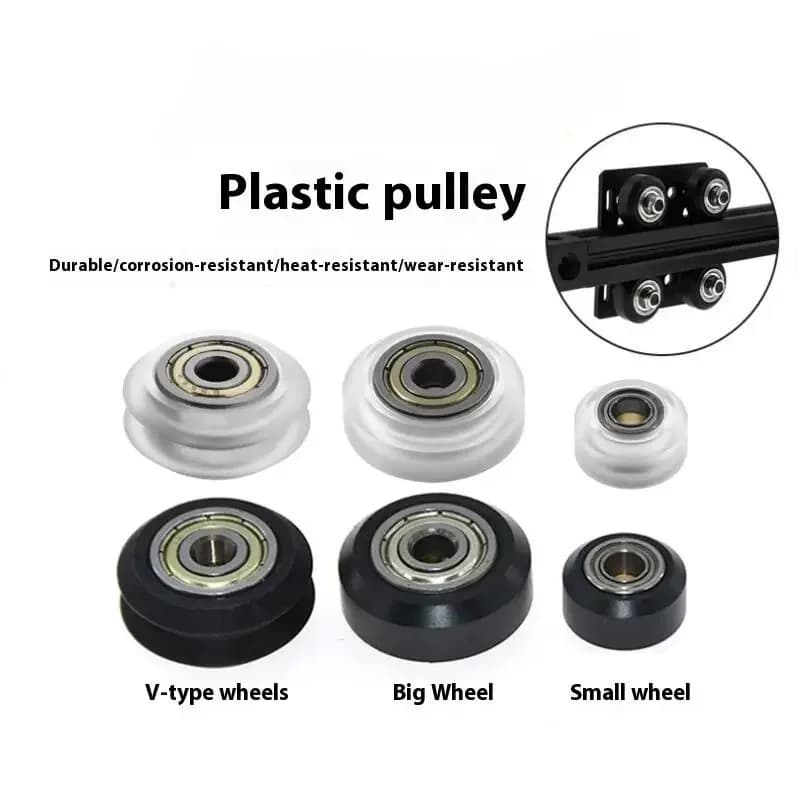 Ruota in plastica POM CNC Openbuilds con cuscinetto a puleggia 625zz per profilo in alluminio V-Slot per stampante 3D Ender3 V2