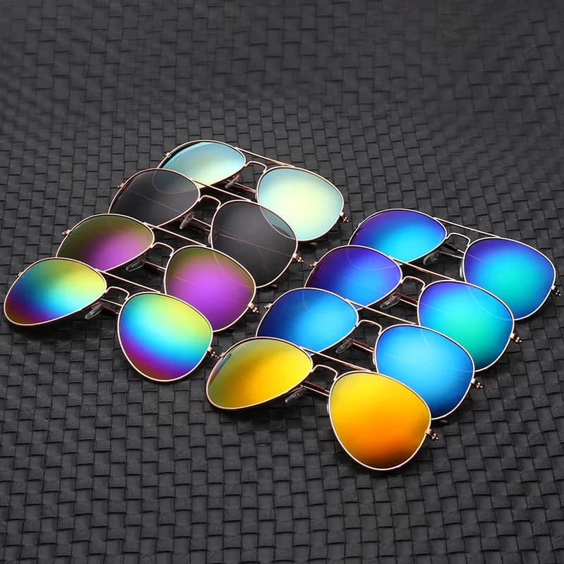 Nuovi Occhiali da Sole da Pilota a Doppio Ponte, Montatura in Lega, Lenti a Specchio Polarizzate, Protezione UV400, per Donna e Uomo