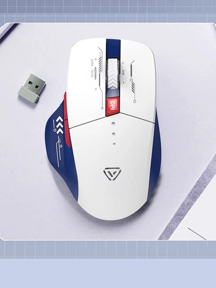 Stylish wireless mouse, long battery life, office games universal rechargeable mouse, suitable for desktop/tablet computers