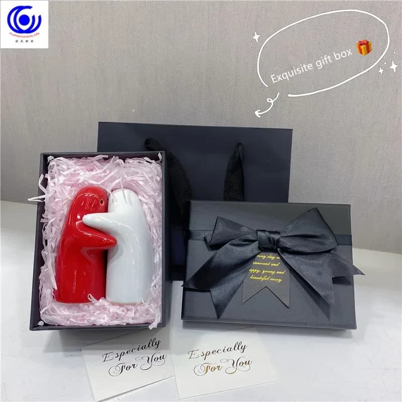 Contenitore portaoggetti da cucina, barattoli di spezie, nero, rosso, pubblico, ceramica stockata, ammorbidente, promozione