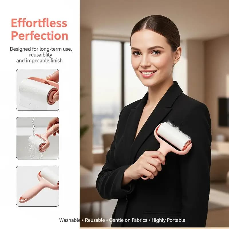 Lint Remover Roller Professional Salon Steel Plate Transfer Stamp Cleaner for Nail Art Salon Home Daily Use