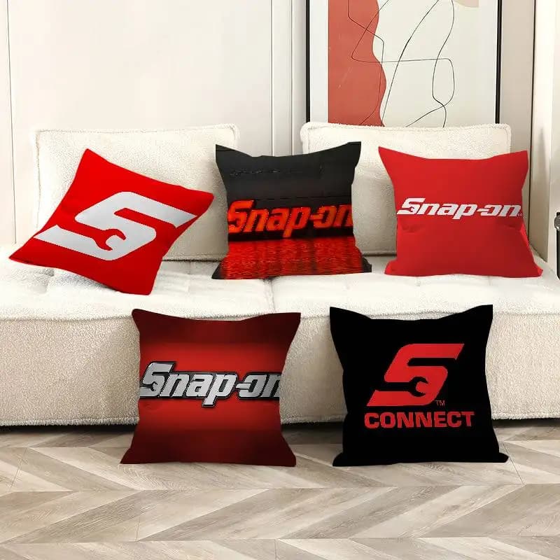 S-Snap On LOGO Pillow Cushion Cover Pillowcase Living Room Sofa Home Decor Customized