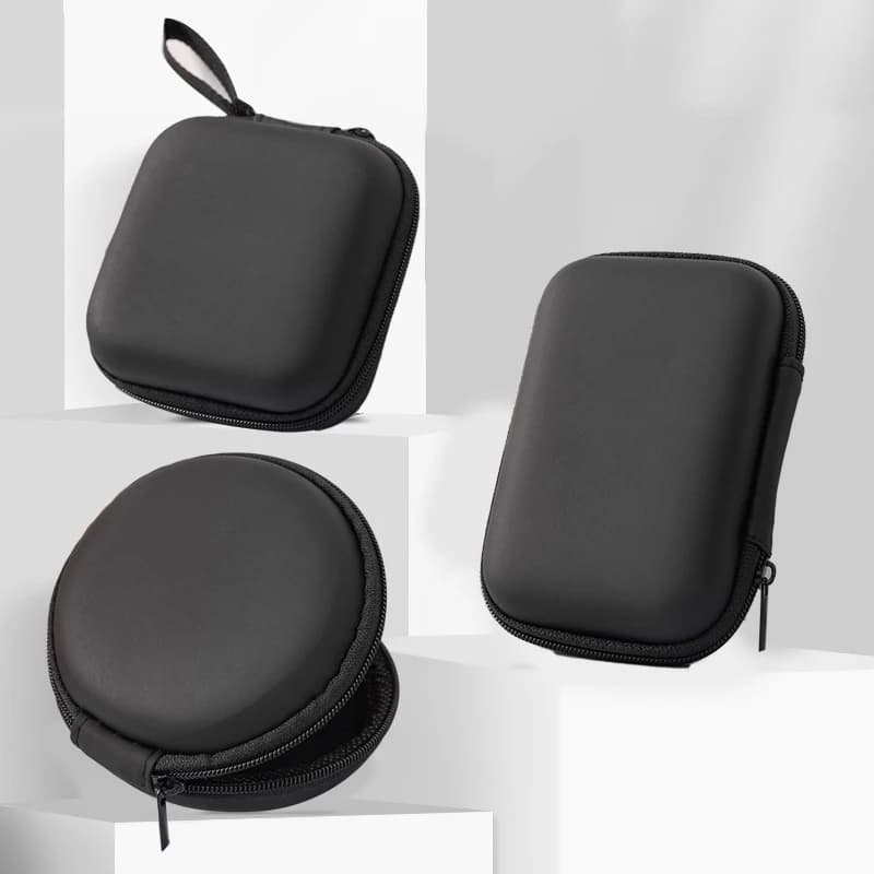 Mini custodia portatile per gadget digitali con guscio rigido Custodia per caricabatterie per auricolari in pelle artificiale Cavo dati Organizzatore di dischi U