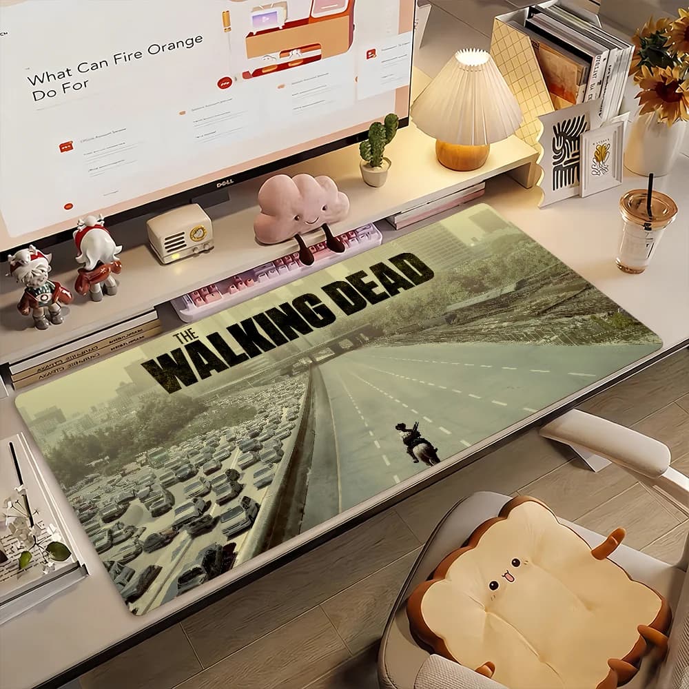 TV mouse pad The W-Walking D-DeadS, non-slip rubber, for players, computer mat, decoration, desk mat, for laptop, office, large