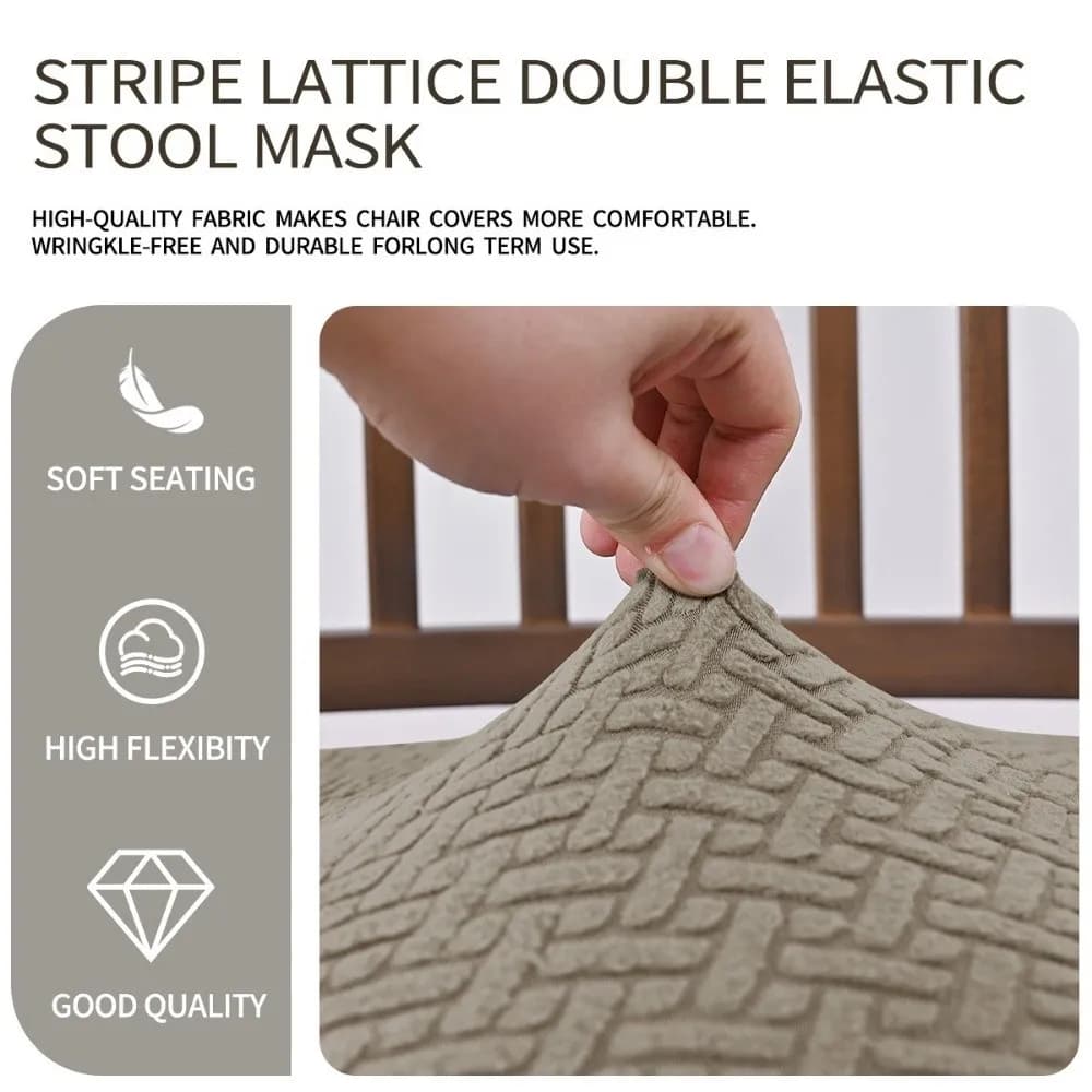 New chair slip cover, grilled striped elastic chair cover, soft chair cover for office chairs and home