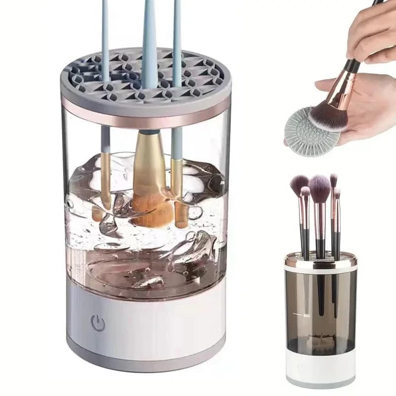 Portable Electric Makeup Brush Cleaner with USB Grip with Rubber Makeup Machine Electric USB Quick Cleaner for Brush Collar for Cleaning Brus