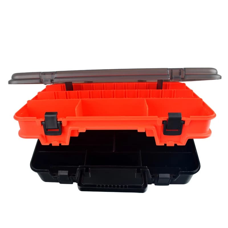 Y068 Fishing equipment boxes Plastic box for multifunctional waterproof fishing equipment Double layer fishing gear housing